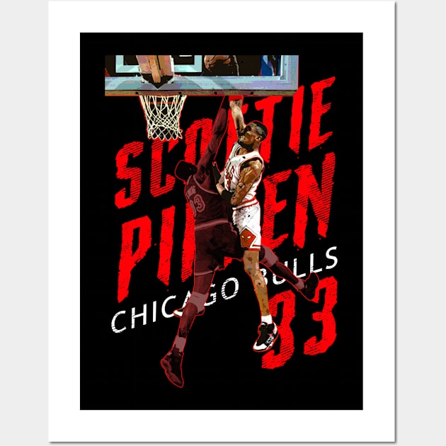 PIPPEN DUNK ON EWING Wall Art by 10thstreet